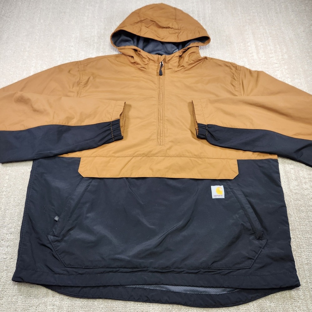 Carhartt Jacket Men Large Rain Defender Rockford Anorak 1/2 Zip Pullover Work